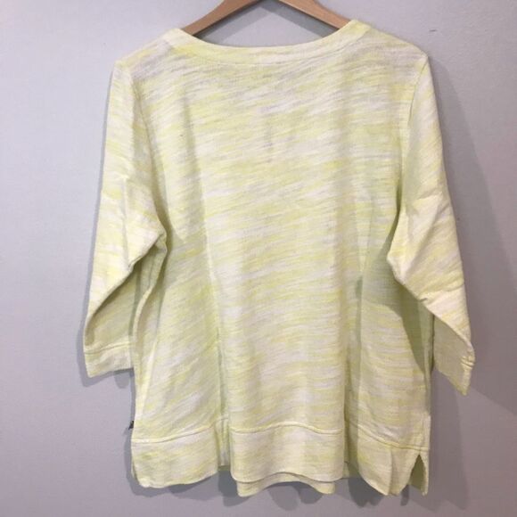 Yellow Boxy 3/4 Sleeve Tunic with Tie Front - Picture 3 of 5